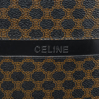 Celine Brown Macadam Canvas Shoulder Bag