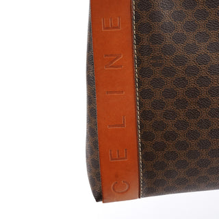 Celine Brown Macadam Logo Tote Bag
