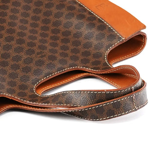 Celine Brown Macadam Logo Tote Bag