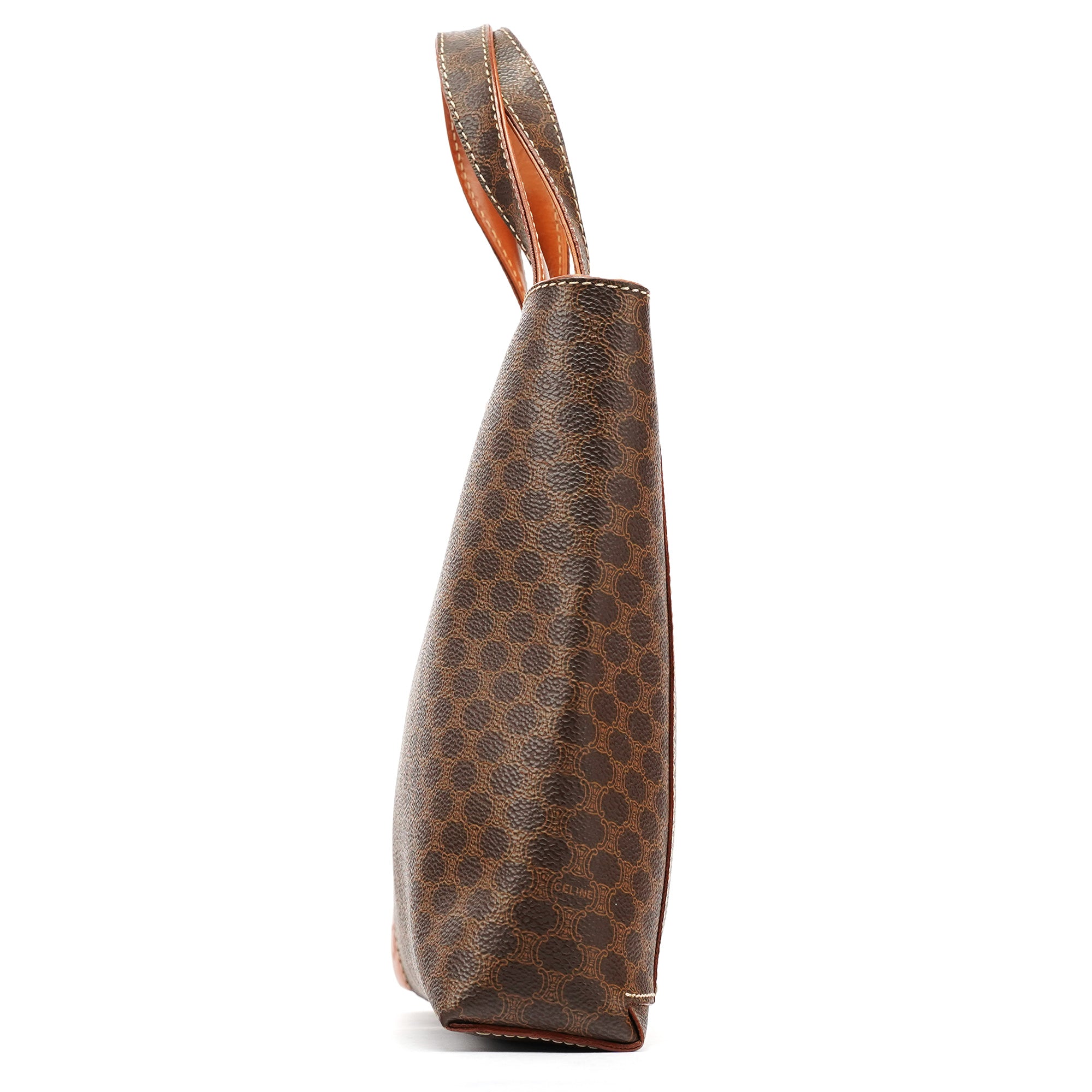 Celine Sac cabas logo en toile Macadam marron