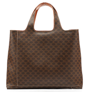 Celine Brown Macadam Logo Tote Bag