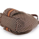 Celine Sac porté épaule Macadam en toile monogramme marron