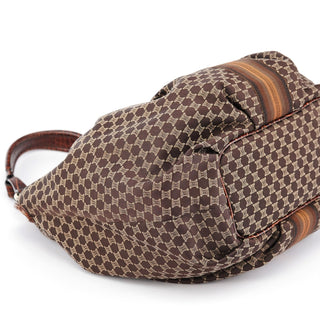 Celine Brown Macadam Monogram Shoulder Bag