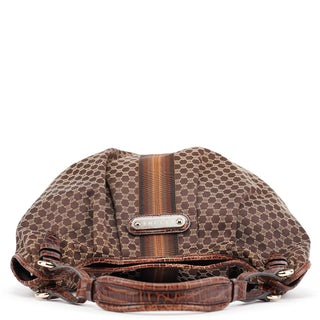 Celine Brown Macadam Monogram Shoulder Bag