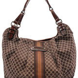 Celine Sac porté épaule Macadam en toile monogramme marron