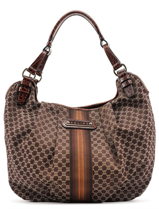 Celine Brown Macadam Monogram Shoulder Bag