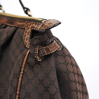 Celine Brown Macadam Monogram Tote Bag