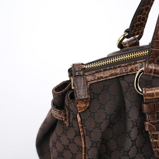 Celine Brown Macadam Monogram Tote Bag