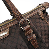 Celine Brown Macadam Monogram Tote Bag