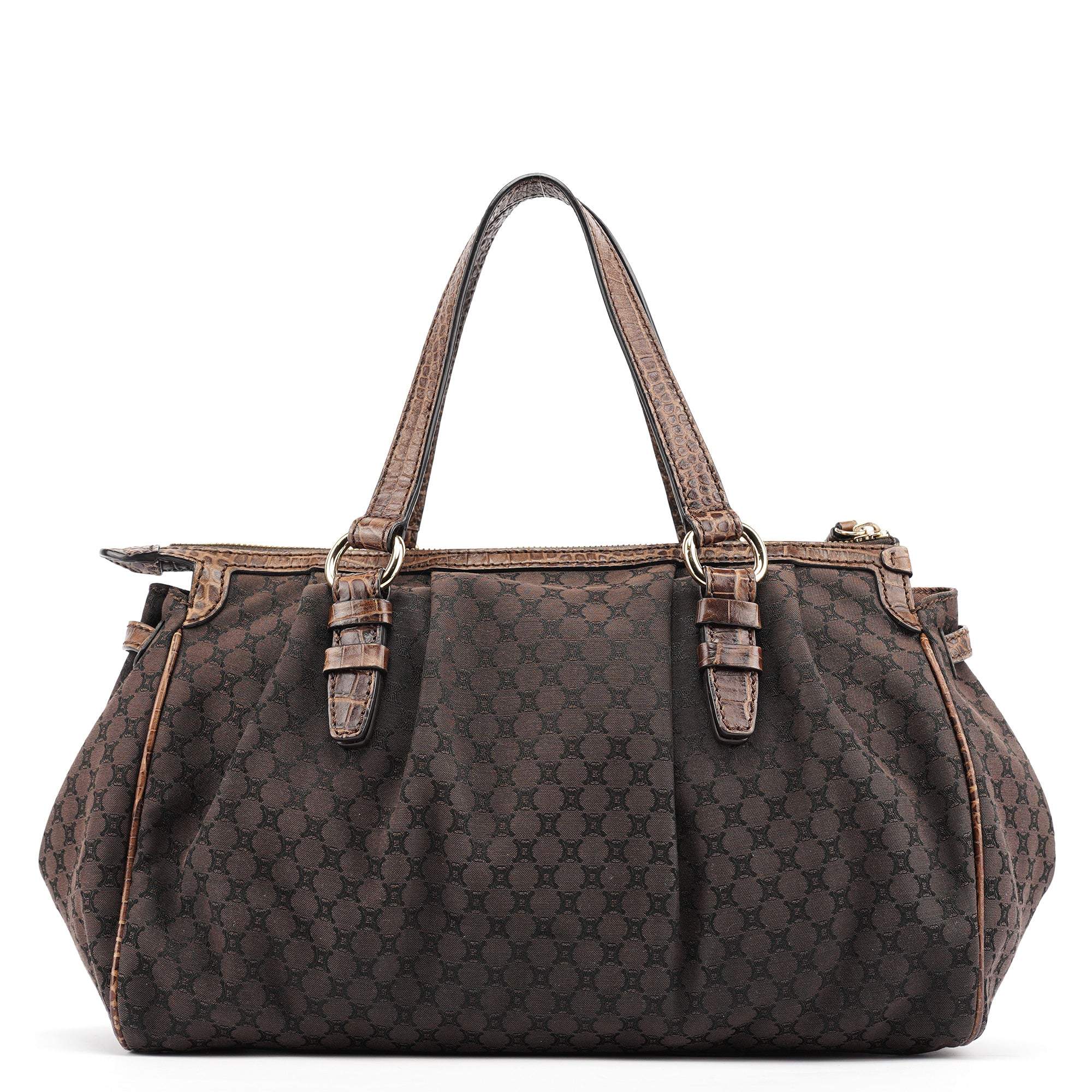 Celine Brown Macadam Monogram Tote Bag