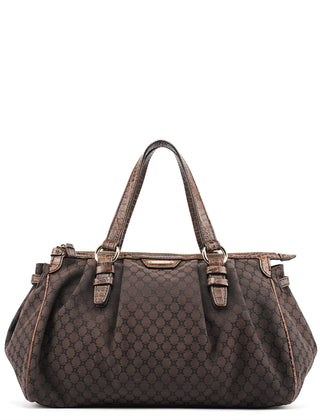 Celine Brown Macadam Monogram Tote Bag