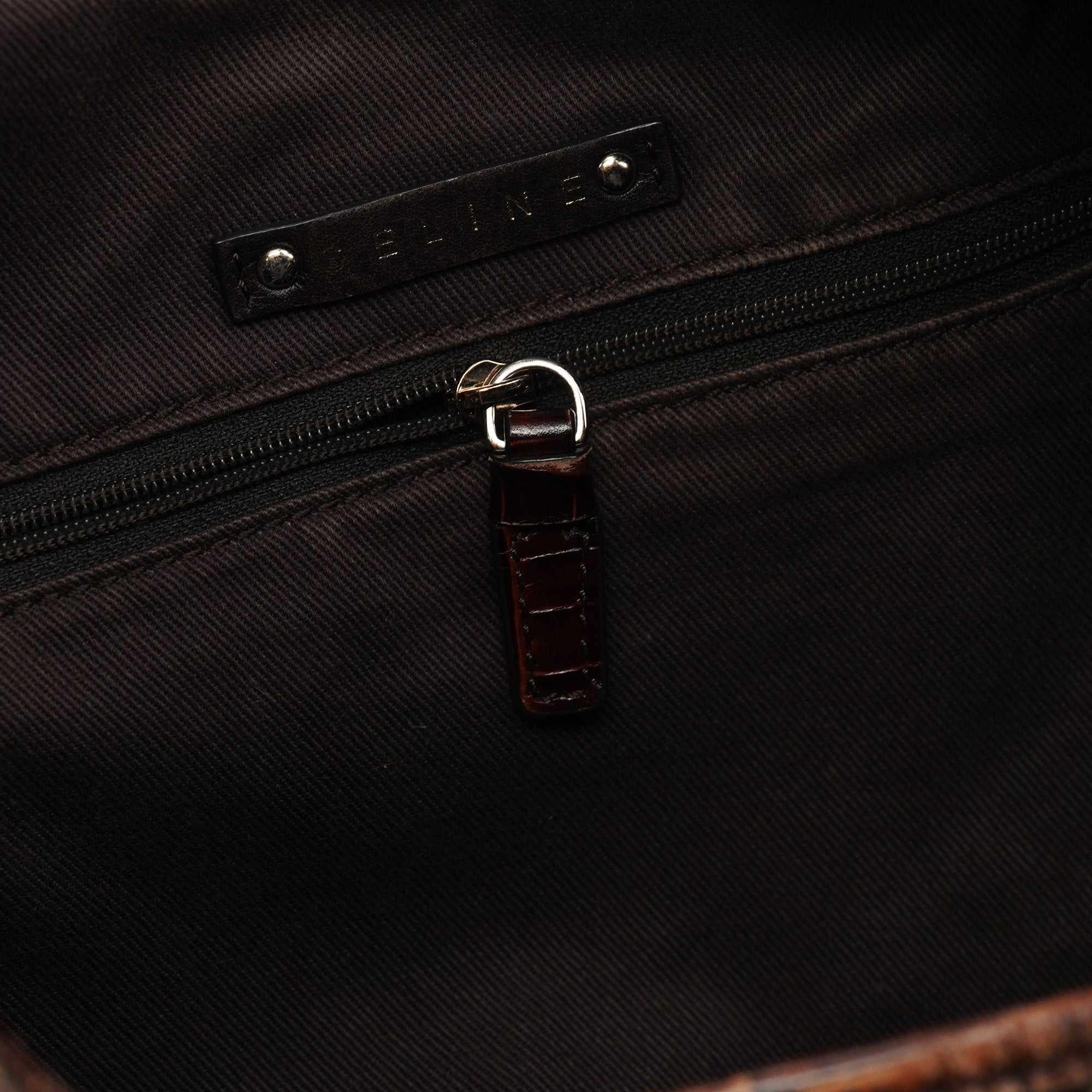 Celine Brown Macadam Shoulder Bag