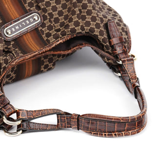 Celine Brown Macadam Shoulder Bag