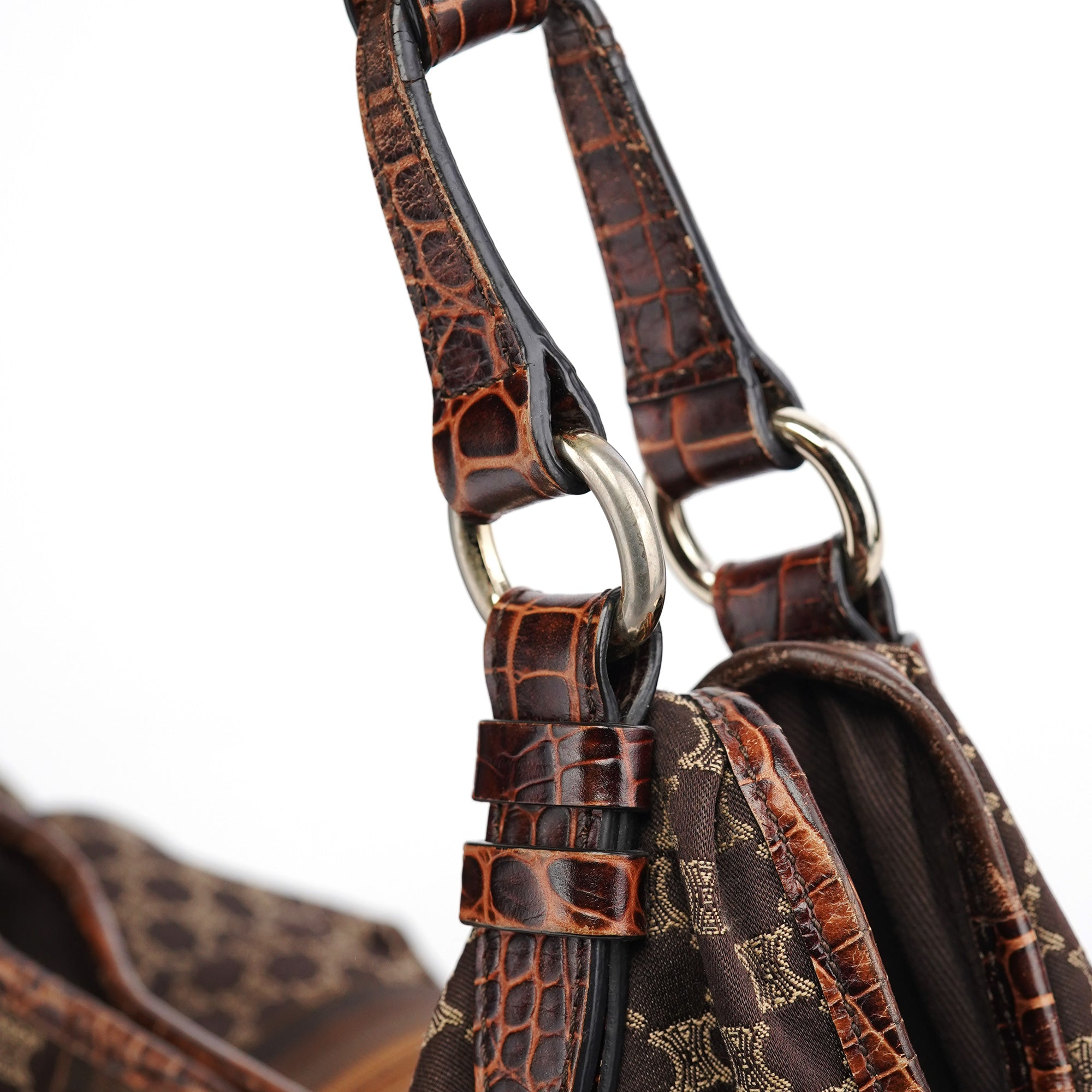 Celine Brown Macadam Shoulder Bag