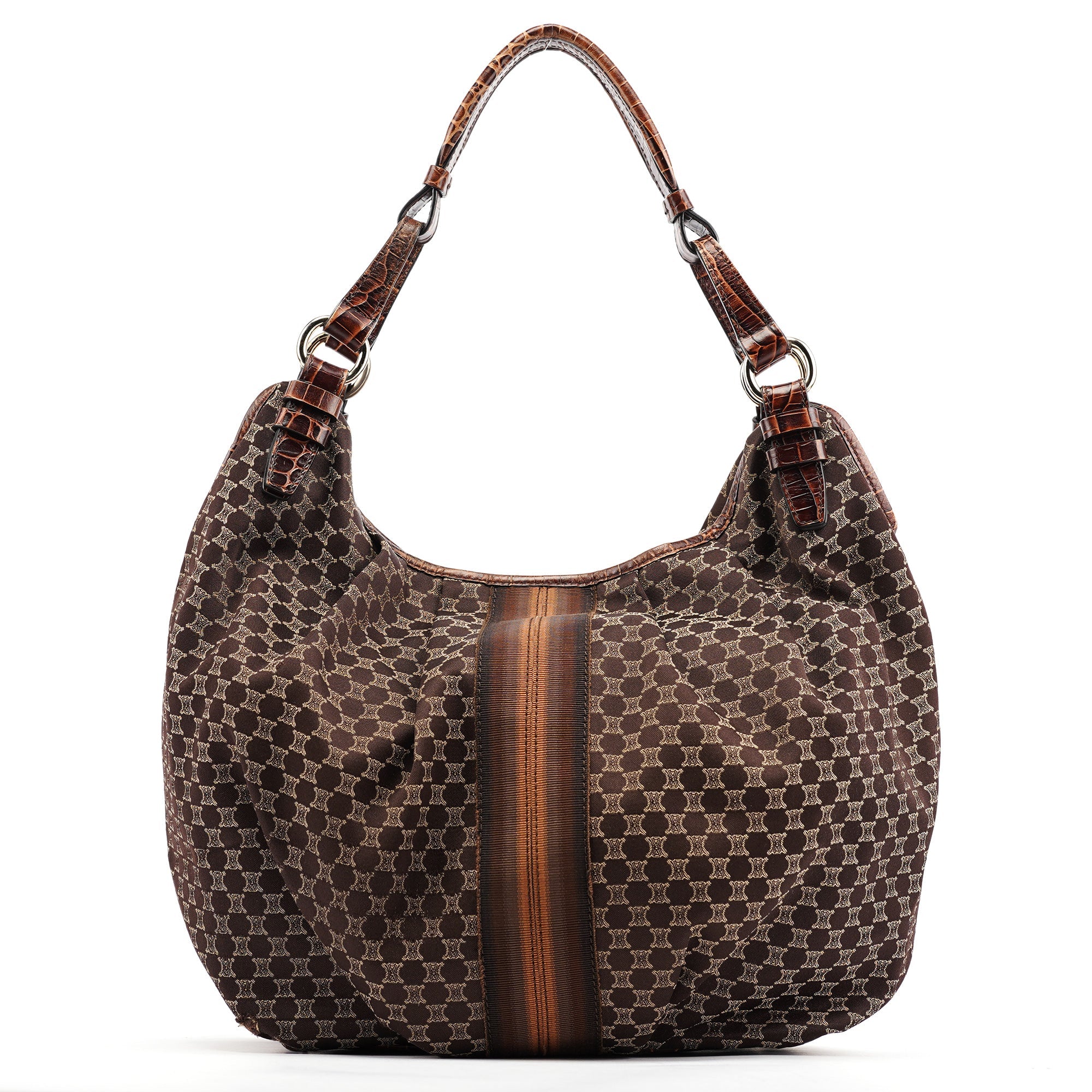 Celine Brown Macadam Shoulder Bag