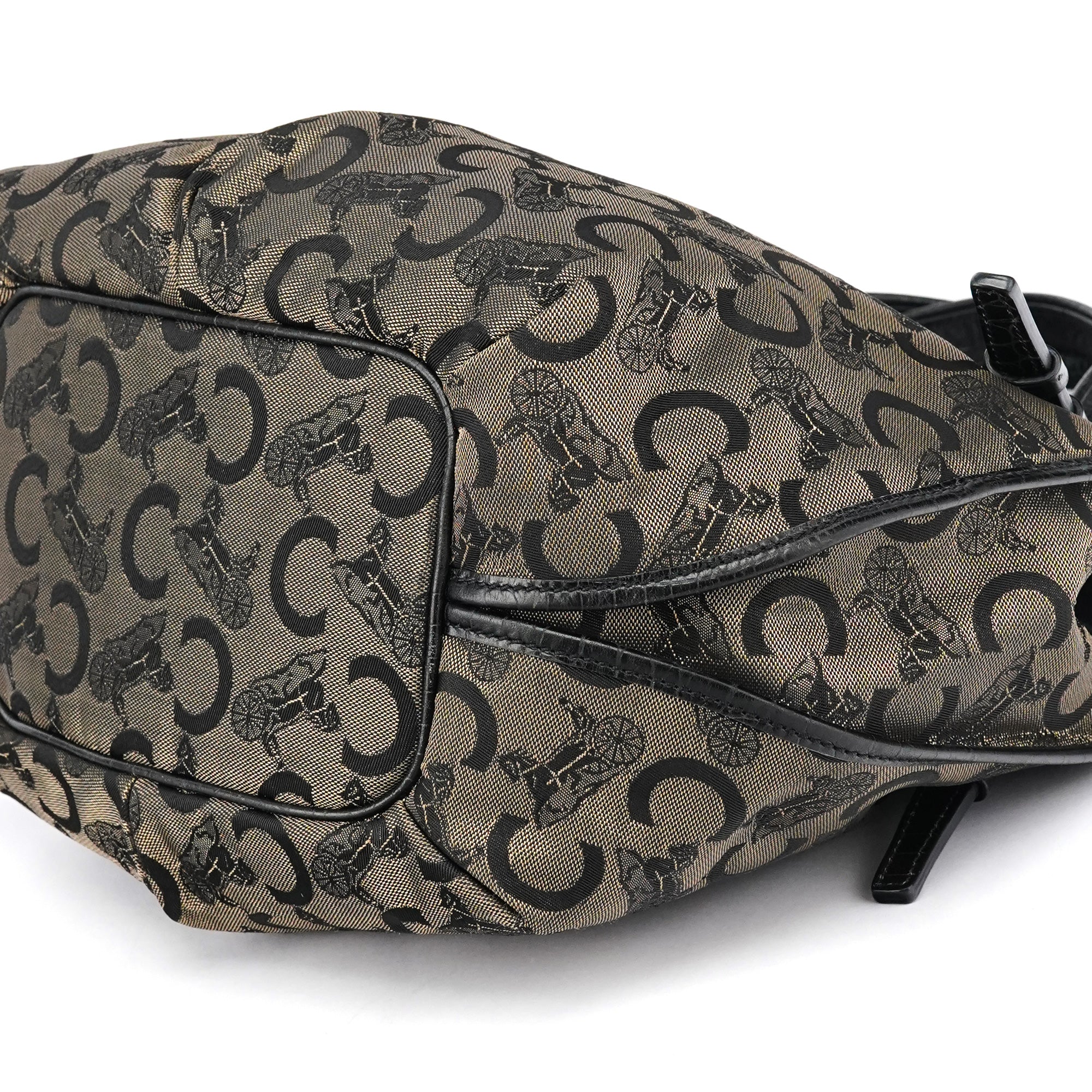 Celine Bittersweet Schultertasche aus braunem Monogramm-Jacquard