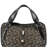 Celine Bittersweet Schultertasche aus braunem Monogramm-Jacquard