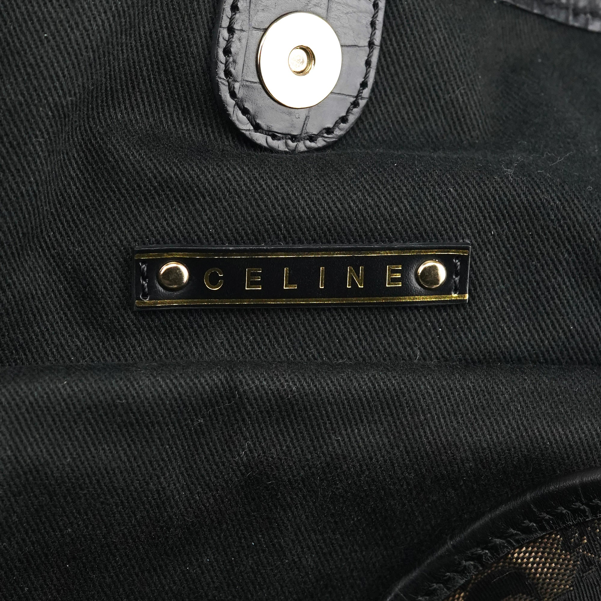 Celine Sac porté épaule Bittersweet en toile monogramme marron