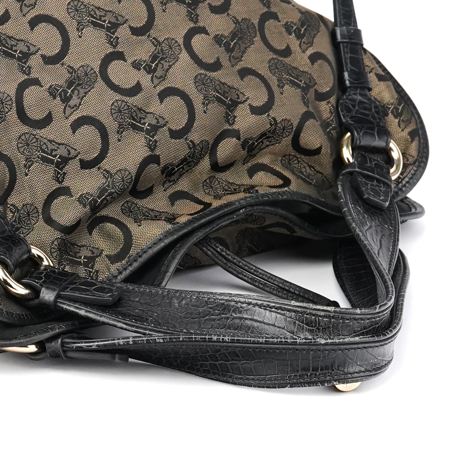 Celine Sac porté épaule Bittersweet en toile monogramme marron
