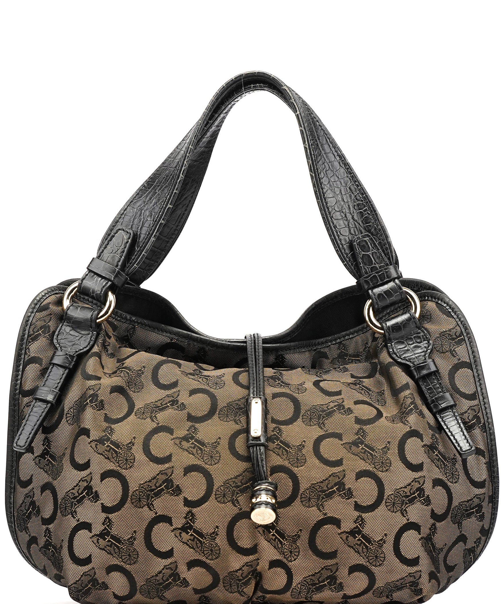 Celine Brown Monogram Canvas Bittersweet Shoulder Bag