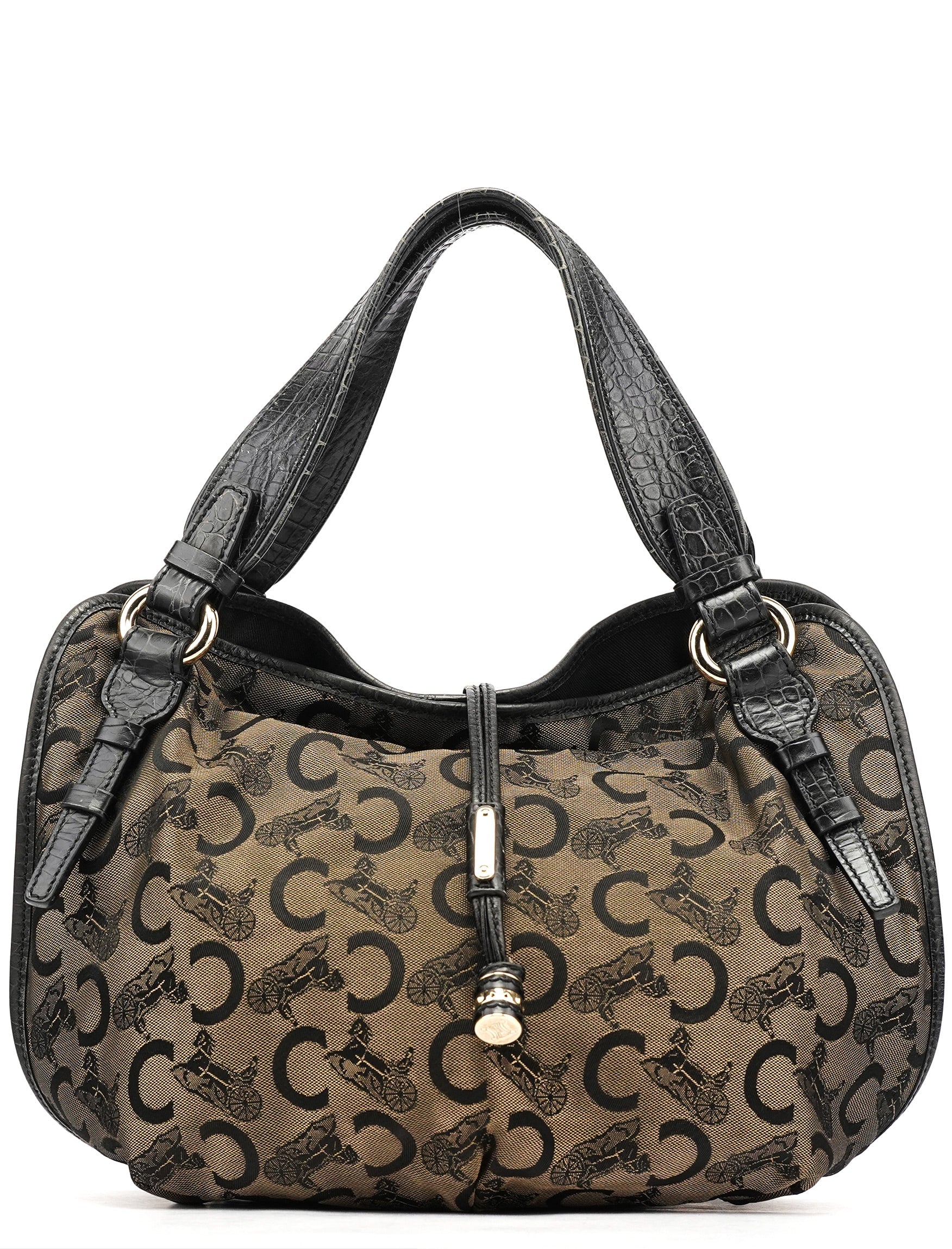 Celine Sac porté épaule Bittersweet en toile monogramme marron