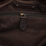 Celine Brown Monogram Croc Embossed 2-Way Bag