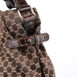 Celine Brown Monogram Croc Embossed 2-Way Bag