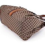 Celine Brown Monogram Croc Embossed Tote Bag