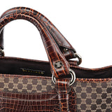 Celine Brown Monogram Leather Boogie Tote Bag