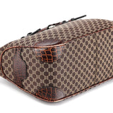 Celine Brown Monogram Leather Boogie Tote Bag