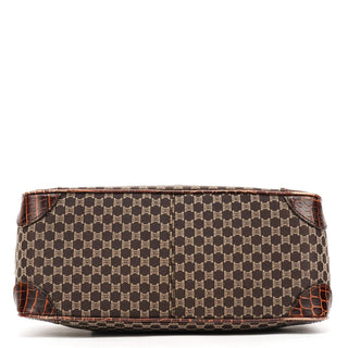 Celine Brown Monogram Leather Boogie Tote Bag