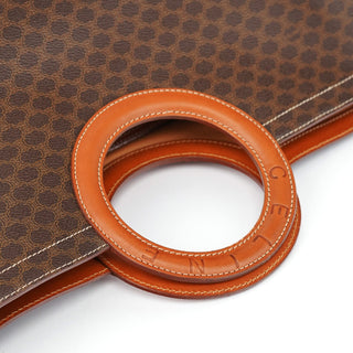 Celine Brown Monogram Round Handle Bag