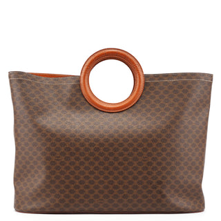 Celine Brown Monogram Round Handle Bag
