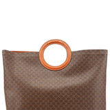 Celine Brown Monogram Round Handle Bag