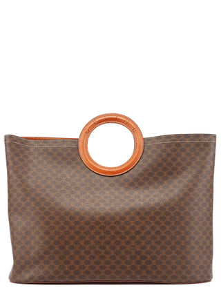 Celine Brown Monogram Round Handle Bag