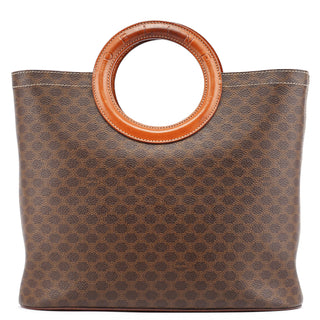 Celine Brown Monogram Round Handle Bag