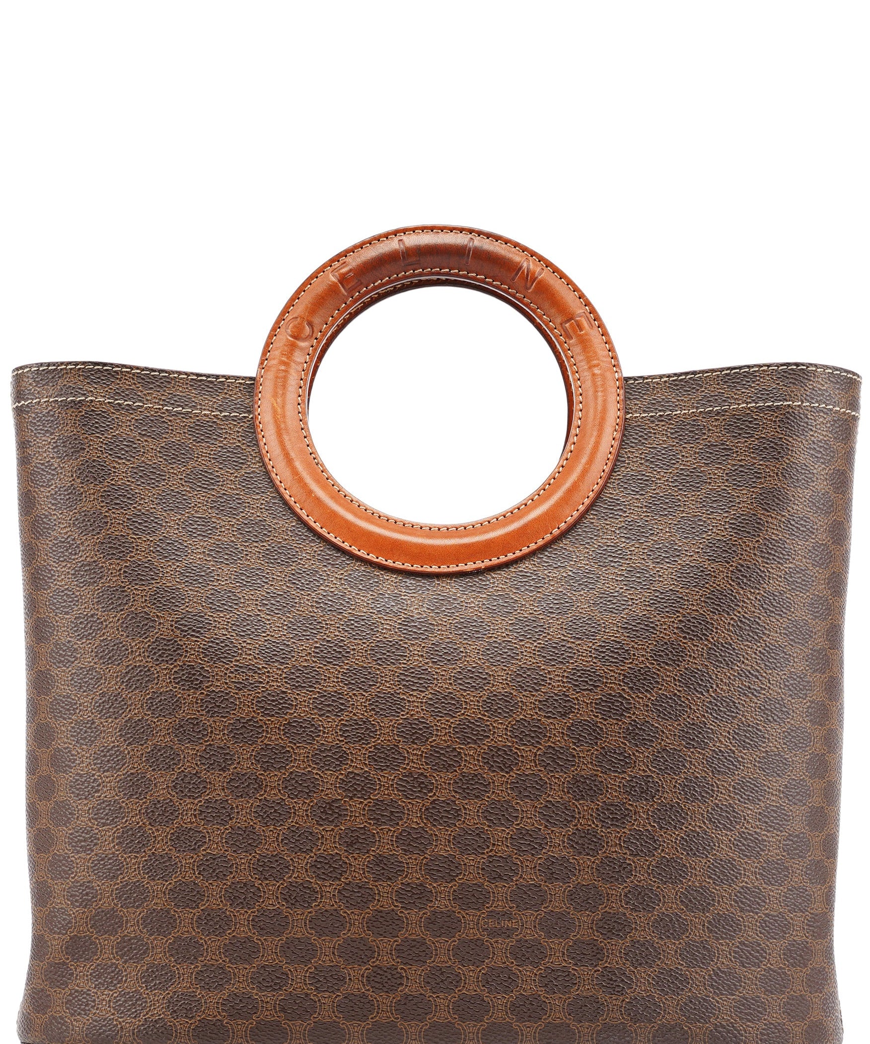 Celine Tasche mit Rundhenkeln aus braunem Monogramm-Canvas