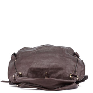 Celine Brown Pebbled Leather Shoulder Bag