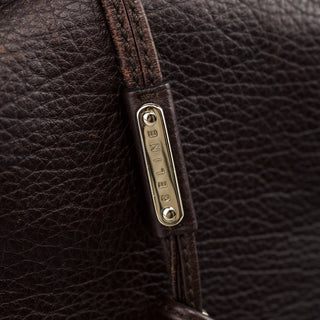 Celine Brown Pebbled Leather Shoulder Bag