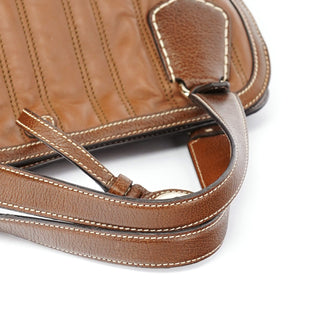 Celine Brown Quilted Calfskin Bittersweet Bag