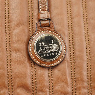Celine Brown Quilted Calfskin Bittersweet Bag