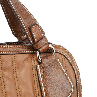 Celine Brown Quilted Calfskin Bittersweet Bag