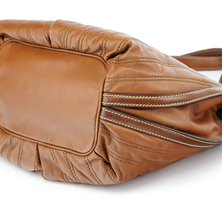 Celine Brown Quilted Calfskin Bittersweet Bag