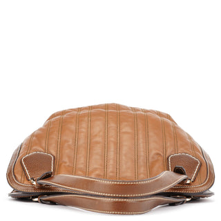 Celine Brown Quilted Calfskin Bittersweet Bag