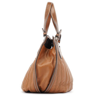 Celine Brown Quilted Calfskin Bittersweet Bag