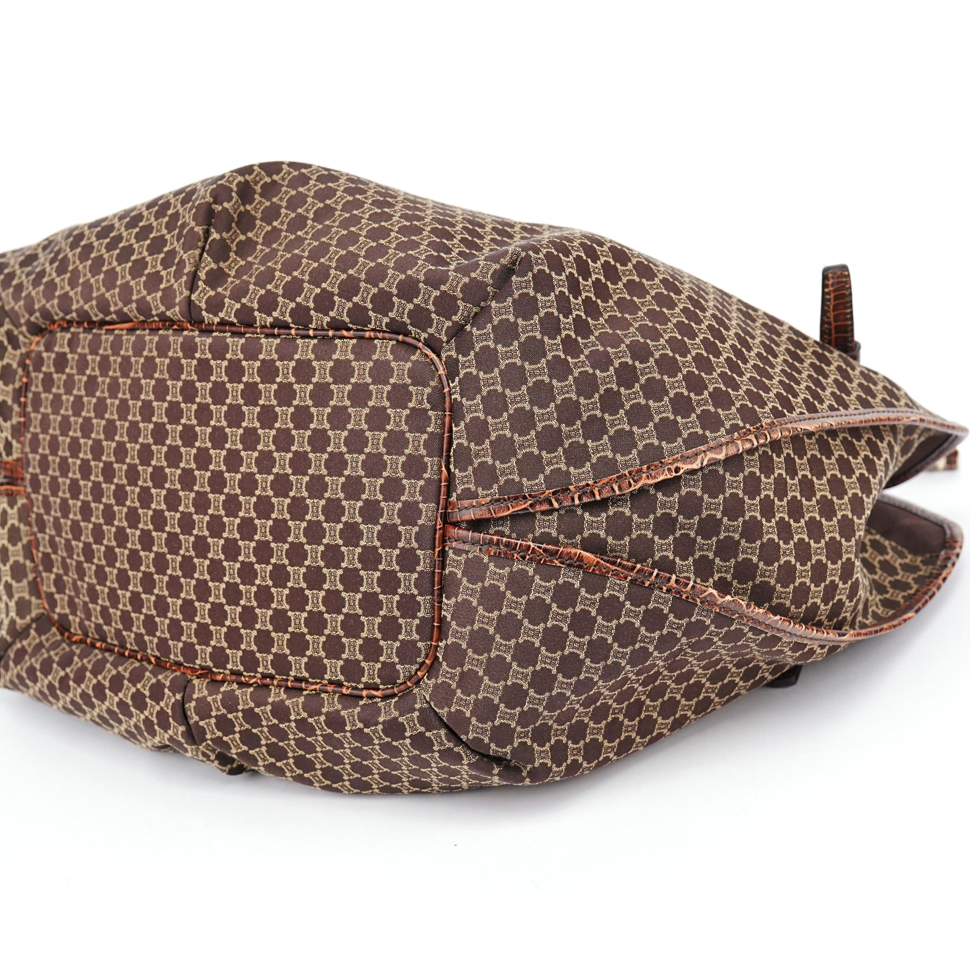 Celine Bittersweet Schultertasche aus braunem Triomphe Canvas