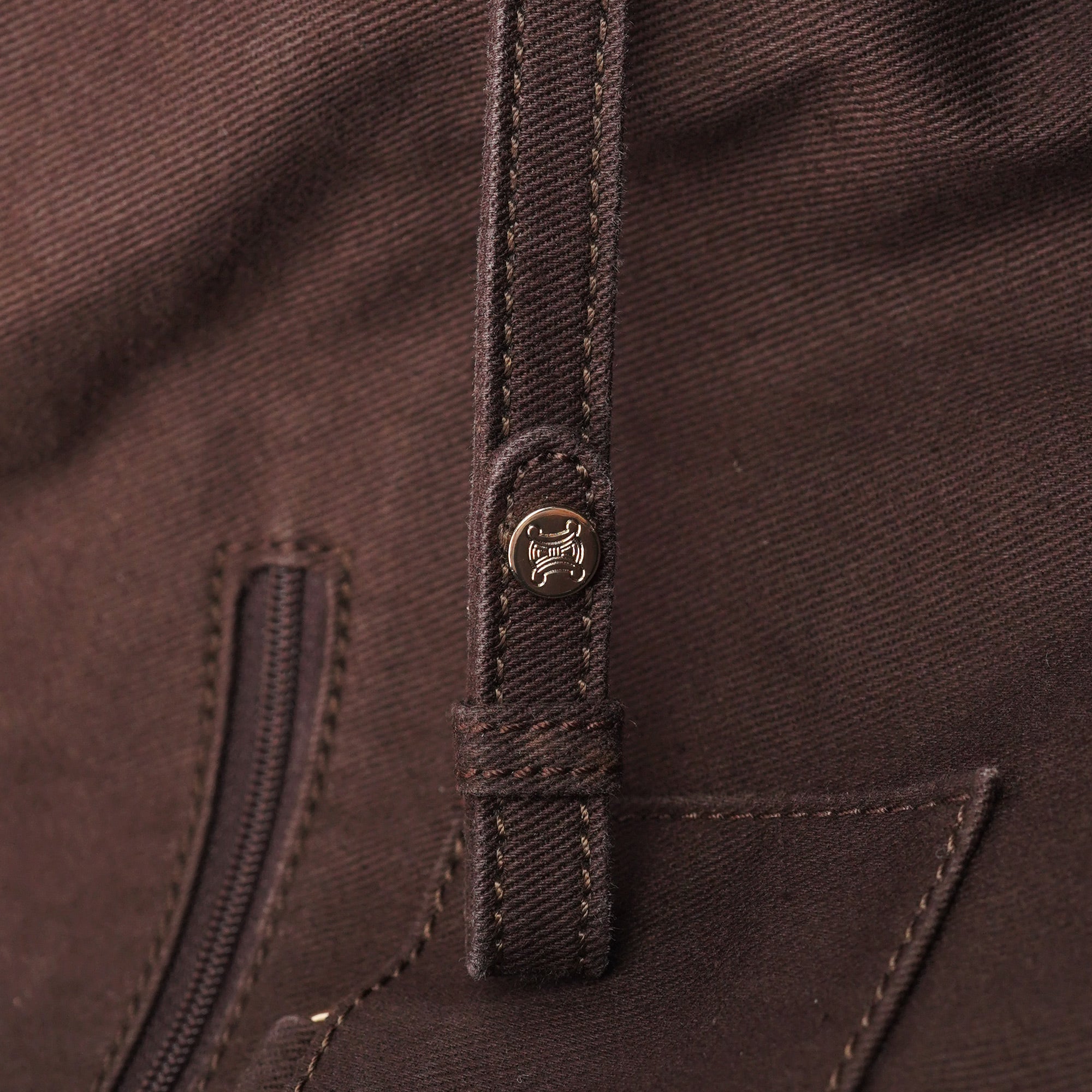 Celine Bittersweet Schultertasche aus braunem Triomphe Canvas