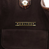 Celine Bittersweet Schultertasche aus braunem Triomphe Canvas