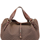 Celine Bittersweet Schultertasche aus braunem Triomphe Canvas
