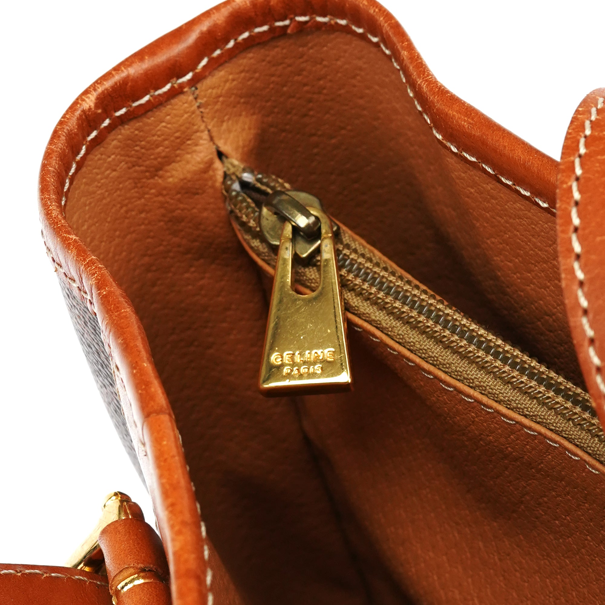 Celine Brown Triumphe Monogram Tote Bag